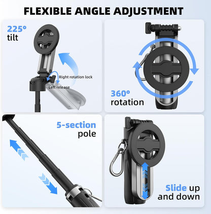 Magnetic Selfie Stick Mini Tripod for Iphone, Portable Pocket 4-In-1 Multifuncti