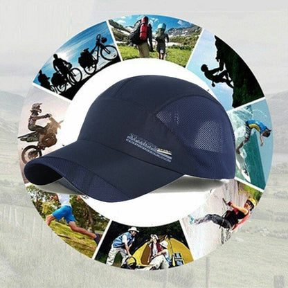 Summer Outdoor Sport Cap Quick Dry Breathable Hiking Fishing Running Sun Hat