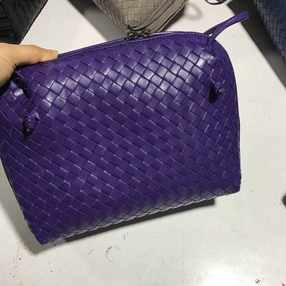 Handbag Handmade Double Zipper Shoulder Bag Genuine Leather Crossbody Purse 1 PC