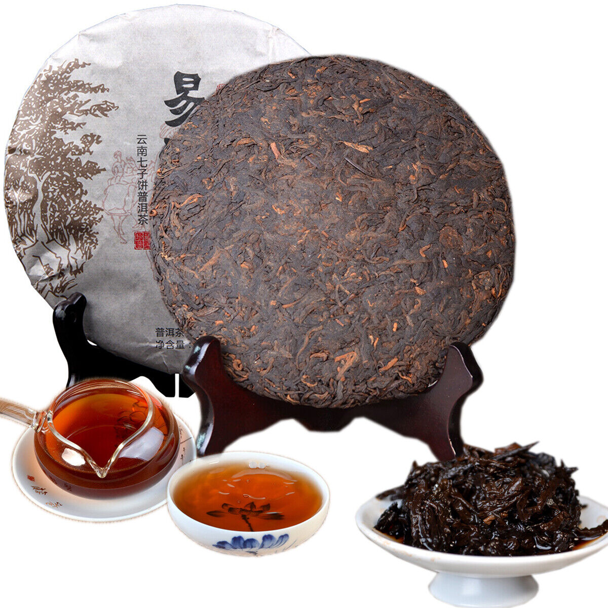 Premium Puer Cooked Tea Cake Chinese Yunnan Ripe Pu-erh for Collection 357g