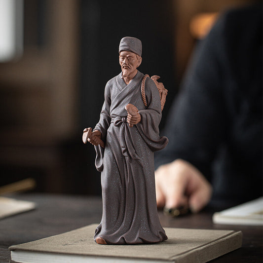 Huatuo Statue Yixing Zisha Purple Clay Tea Pet Decoration Handmade Artware New