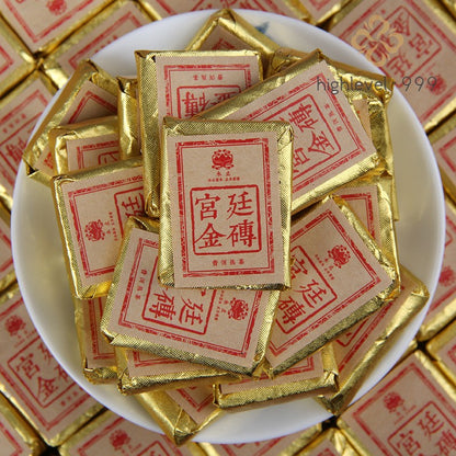 500g Ripe Pu'er Yunnan Gongting Jujube Aroma Mini Square Compressed Tea Brick