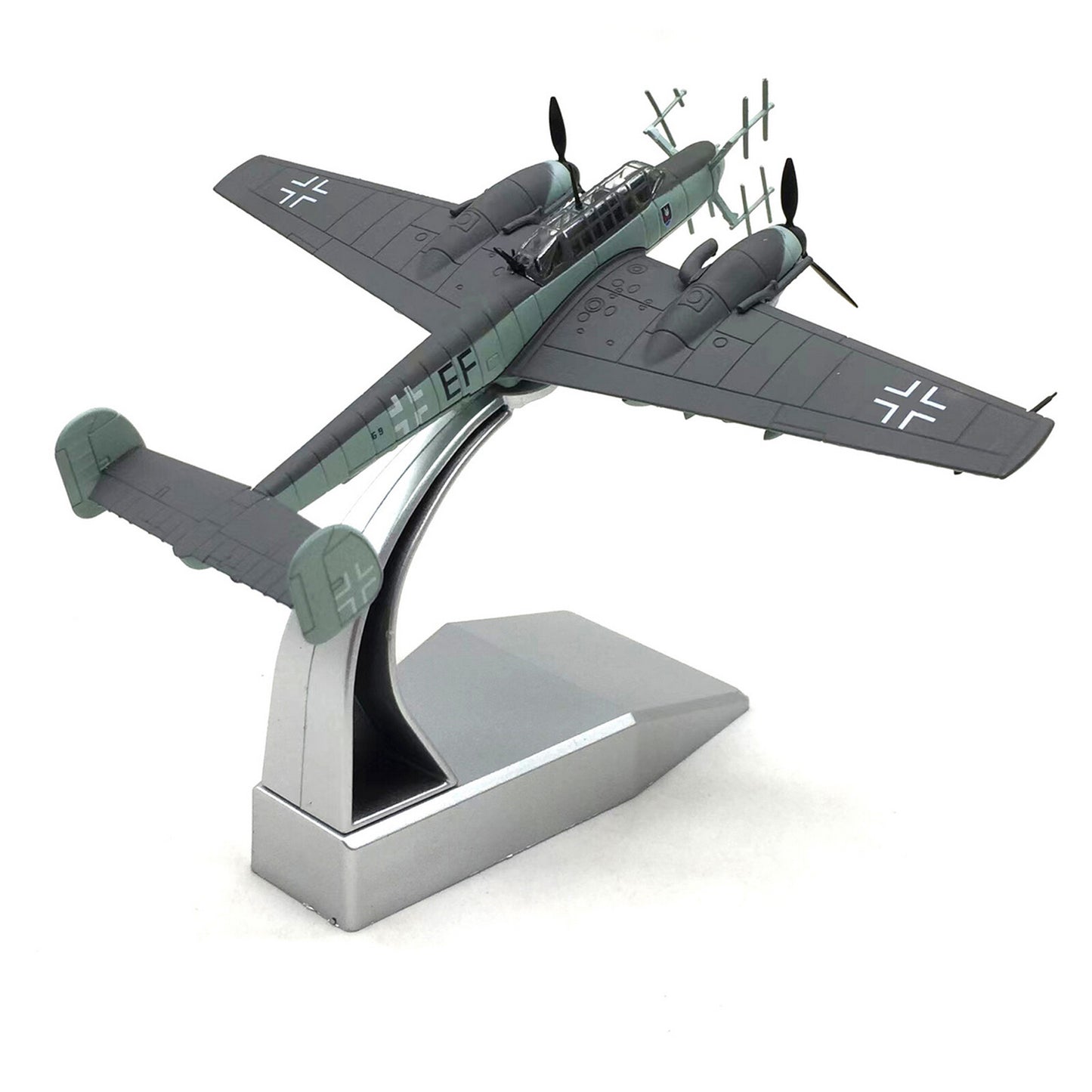 1/100 WWII German Bf-110 G-4 Night Fighter Alloy Aircraft Model Military Scene K