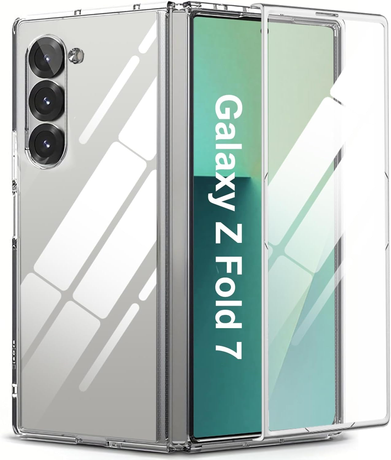 for Samsung Galaxy Z Fold 7 Case Clear,Galaxy Z Fold 7 Case with Screen Protecto