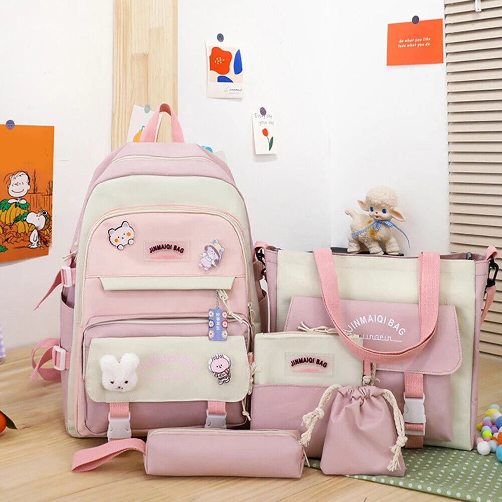 Set Girls Student School Bag Girls Schoolbag Book Bags Women Travel Backpack