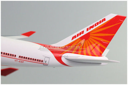 1:150 47CM AIR INDIA BOEING 747-400 Passenger Airplane Landing Gear Resin Model