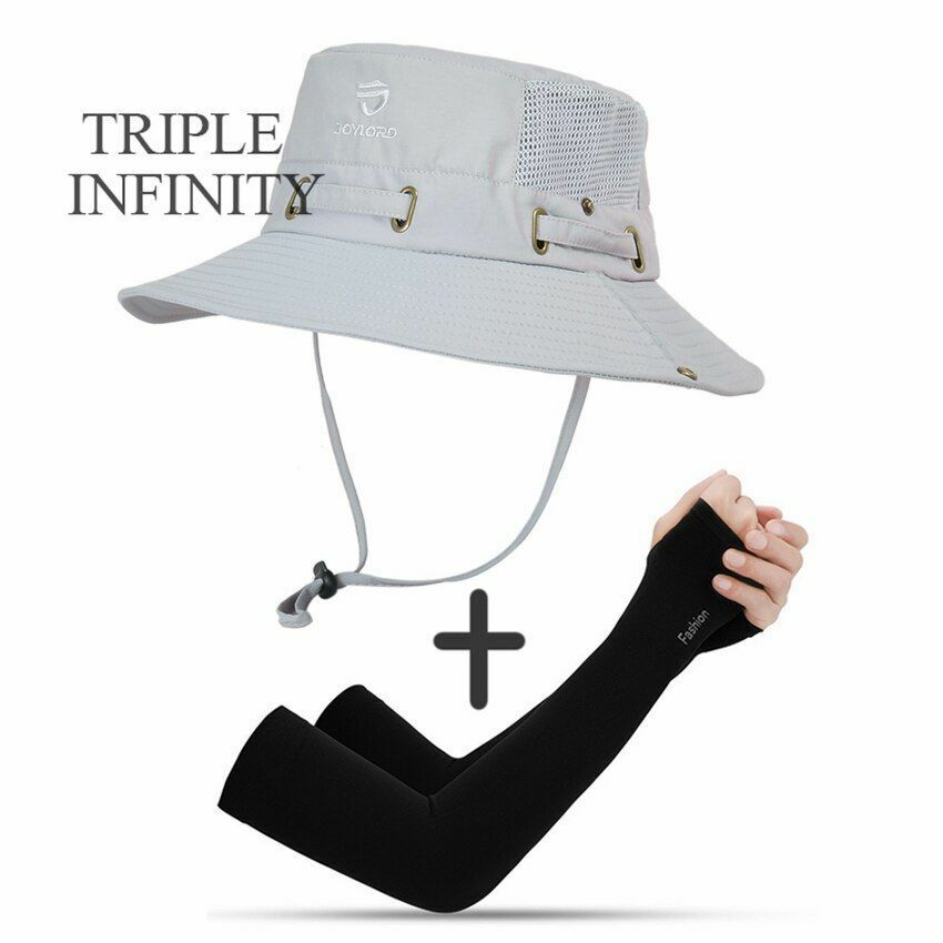 Summer Bucket Hat Mesh Breathable Outdoor Fishing Mountaineering Hiking Foldable