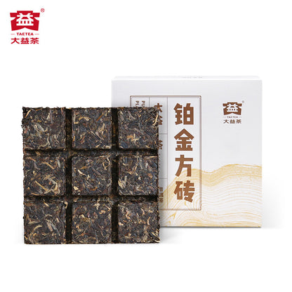 TAETEA Platinum Square Brick Pu-erh Tea Brick 240g Raw Pu'er Puer Dayi Shen