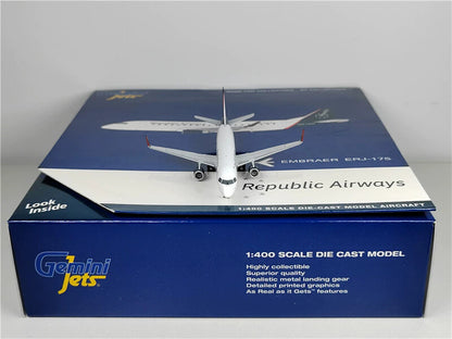 GeminiJets Republic Airways E175LR N402YX 1/400 Aircraft Pre-built Model