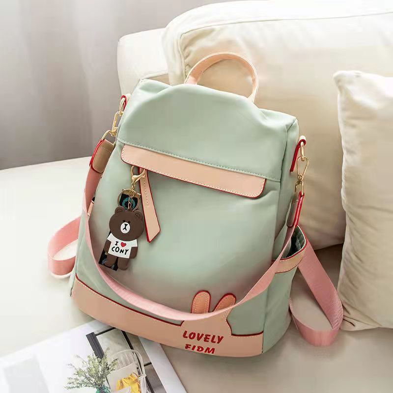Women Backpack Canvas Teenage Bags Candy Color School Bag Outdoor Travel College