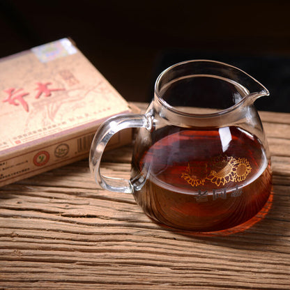 Haiwan Old Tea Puer Tea "Lao Shu Qiao Mu" Pu-erh Ripe Pu Er Brick 250g/8.8oz