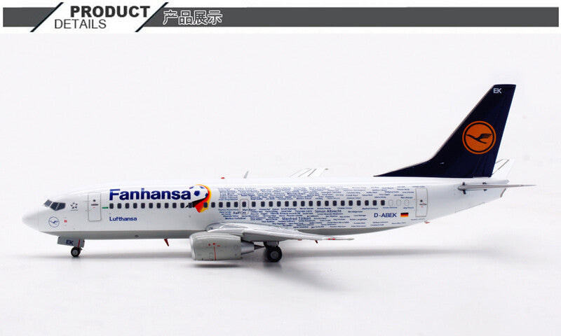 1:200 JC Wings Fanhansa BOEING 737-300 Passenger Airplane Diecast Aircraft Model