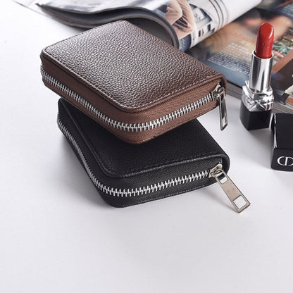 Coin Bag Zipper Mini Wallets Purse Thin Wallet Unisex Synthetic Leather 8*2*10CM