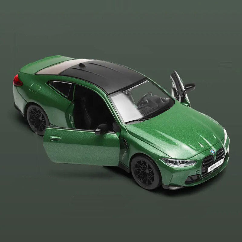 1/32 Scale BMW M4 (G82) Model Car Diecast Toy Vehicle for Boys Kids Gifts Green