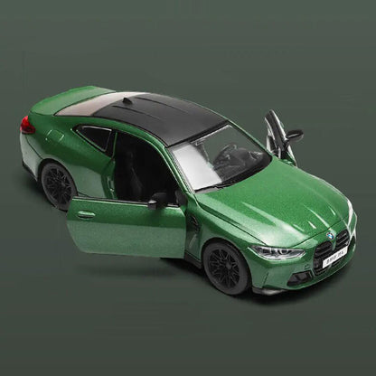 1/32 Scale BMW M4 (G82) Model Car Diecast Toy Vehicle for Boys Kids Gifts Green