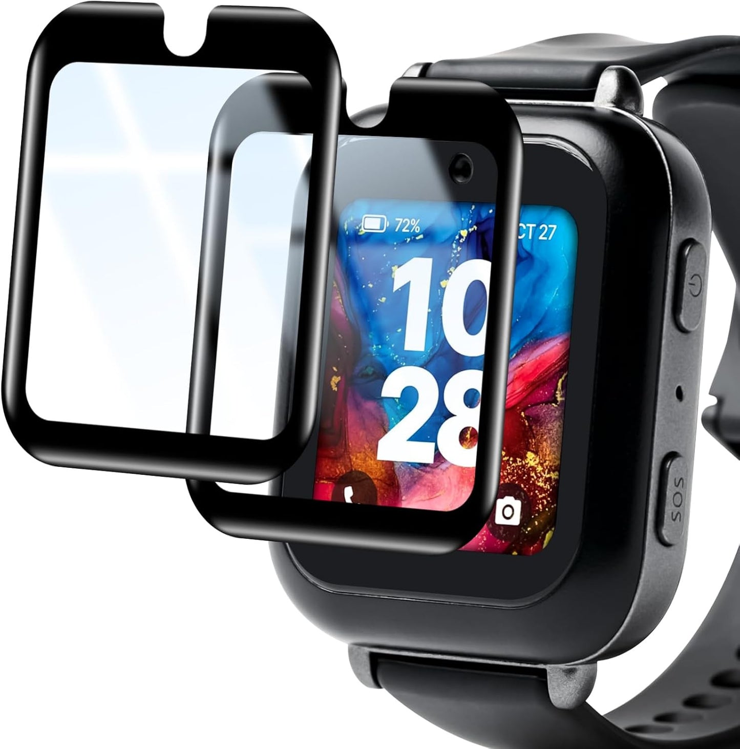 for Bark Watch Screen Protector, [2 Pack] Tempered Glass Screen Protector Overal