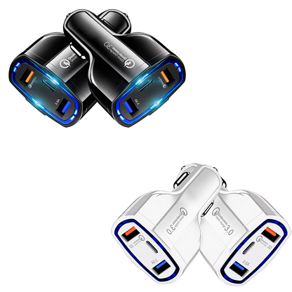 2 X Fast Car Charger Adapter Smart Charging Technology for Smart Phone Cell US*