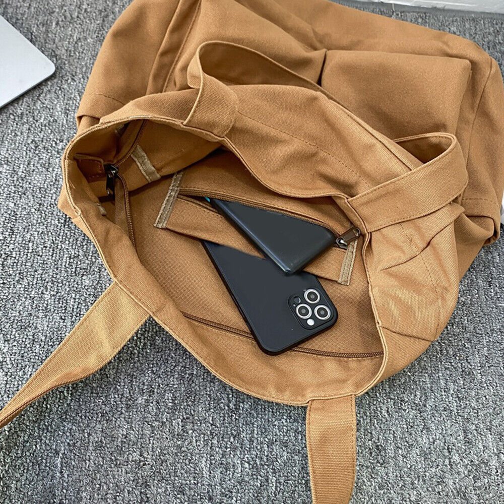 Casual Canvas Shoulder Bag Unisex Messenger Bag Large Capacity Cool Portable