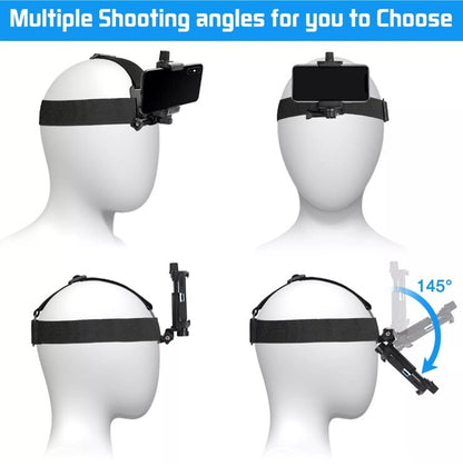 POV Phone Head Mount Belt Clamp Holder For iPhone Samsung Gopro Adjustable Strap