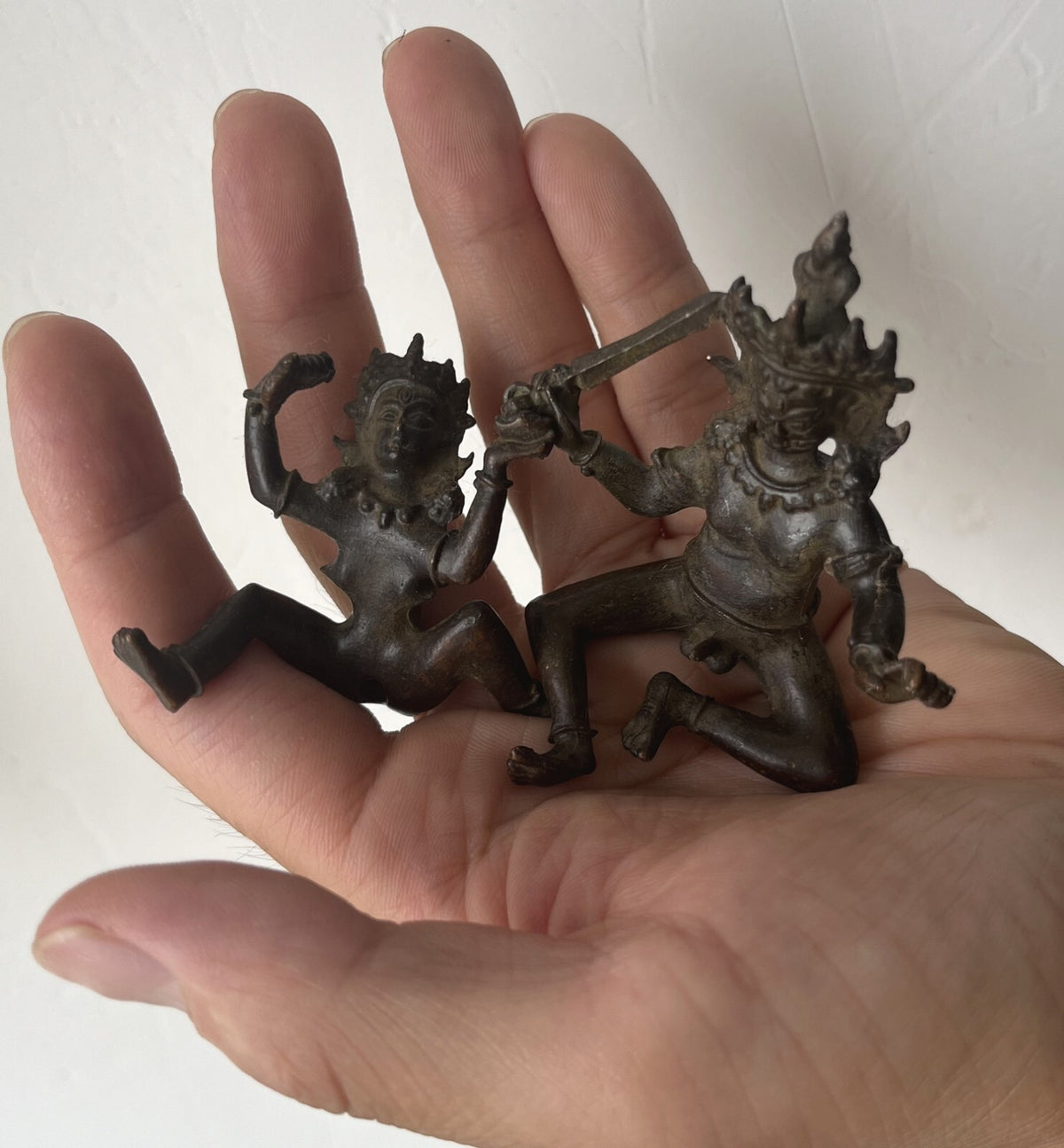 Brass Tantra Buddhism Hevajra Yab-Yum Happy Sex Buddha Statue Home Decor