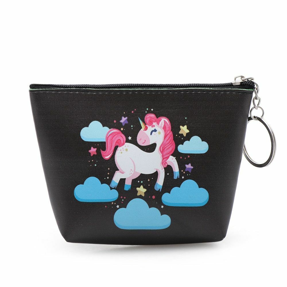 Mini Portable Bags Women Girl Unicorn/Flamingo Printing Coin Purse Holder Wallet