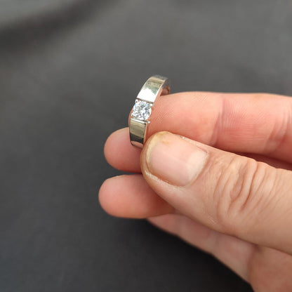 Rings Men Women Jewellery Gift Adjustable Dimension Metallic Artificial diamonds