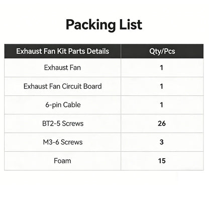 Original Bambu Lab External Exhaust Fan Kit for Bambu Lab P2S 3D Printers