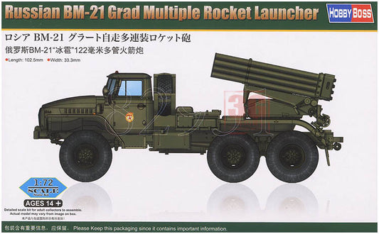 HOBBYBOSS 82931 1/72 RUSSIAN BM-21 GRAD MULTIPLE ROCKET LAUNCHER Model Kit