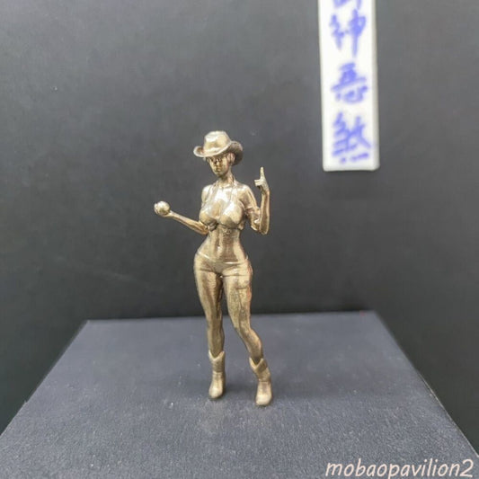 Pure Copper Western Cowboy Girl Sexy Plump Hand Model Ornaments
