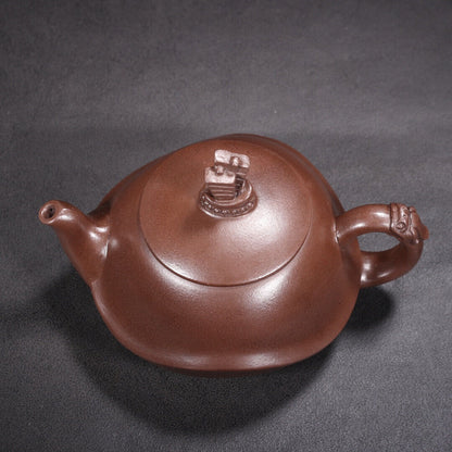 Chinese Yixing Zisha Clay Handmade Exquisite Teapot （一帆风顺 底款：汪寅仙）