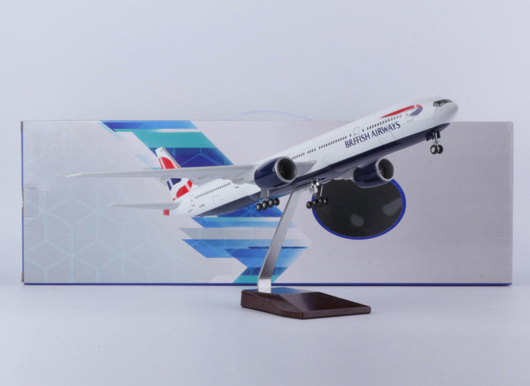 1:157 47CM BRITISH AIRWAYS BOEING 777-300ER Airplane Landing Gear Resin Model