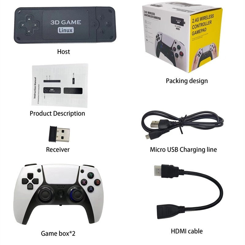 U9 Pro 4K HD Video Game Console 64GB/256GB 3D Retro Gaming Consoles for PSP/PS1