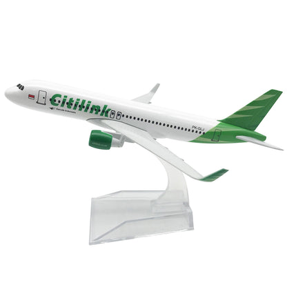 1:400 15cm Aircraft Indonesia Citilink A320 Alloy Plane Model Airplane Ornaments
