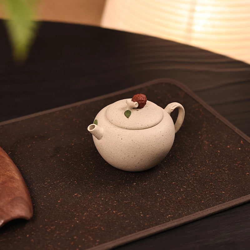 90cc Yixing Handmade Zisha teapot white Duan Clay Lychee Gongfu hu Tea pot