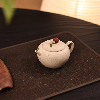 90cc Yixing Handmade Zisha teapot white Duan Clay Lychee Gongfu hu Tea pot