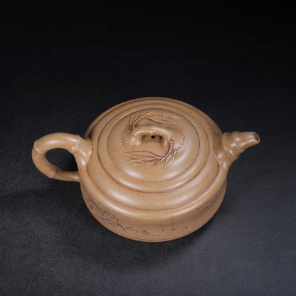 Chinese Yixing Zisha Clay Handmade Exquisite Teapot （竹韵 盖款：恺大）