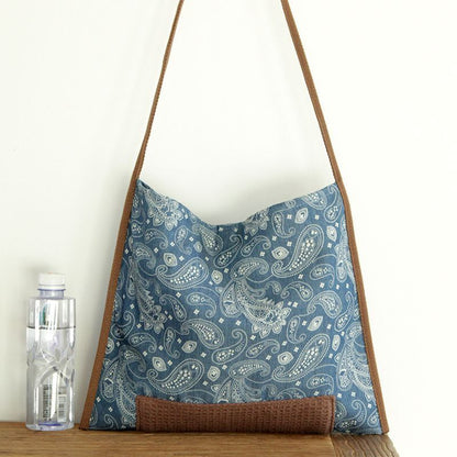 Fashion Cotton Soft Cloth Boho Chic Floral Slouchy Hobo Bag Shoulder Handbag 1PC