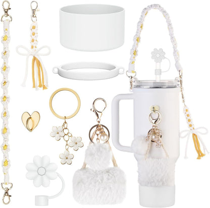 8Pcs Bling Bow Cup Accessories Decor for Stanley Charms 40oz & 30oz Tumbler