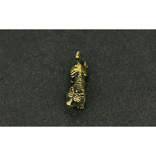 Old Bronze Handmade Small Tiger Statue Figure Tea Pet Decoration Rare Chinese