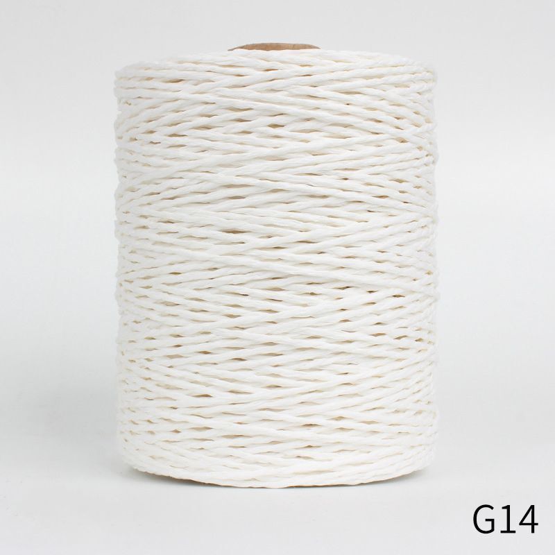 Hand Knitting Yarns 280-300M Natural Raffia Straw Colorful Crochet Threads Rolls