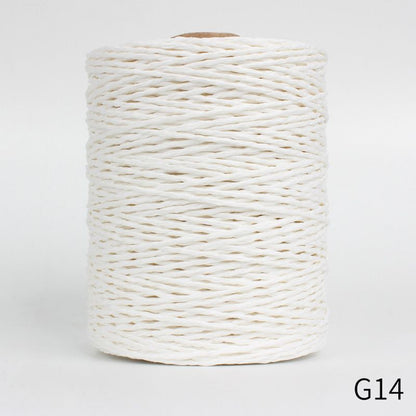 Hand Knitting Yarns 280-300M Natural Raffia Straw Colorful Crochet Threads Rolls
