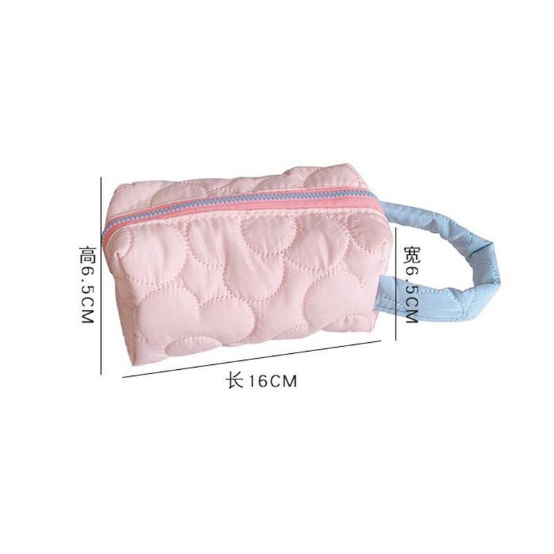 Fabric Makeup Toiletry Bag Candy Cosmetic Organizer Cute Make Up Pencil Case 1PC