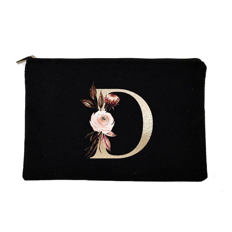Makeup Bag Letter Print Traveling Case Organizer Storage Pouch Purse 14*22*14 CM