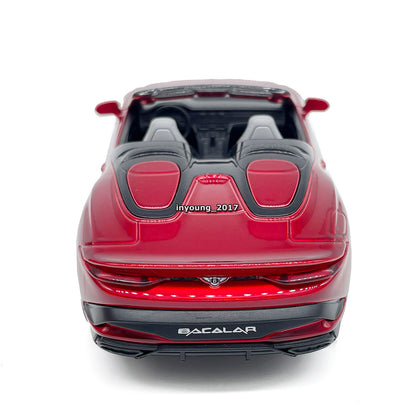 1/32 Bentley Mulliner Bacalar Model Car Diecast Toy Vehicle for Kids Adults Red