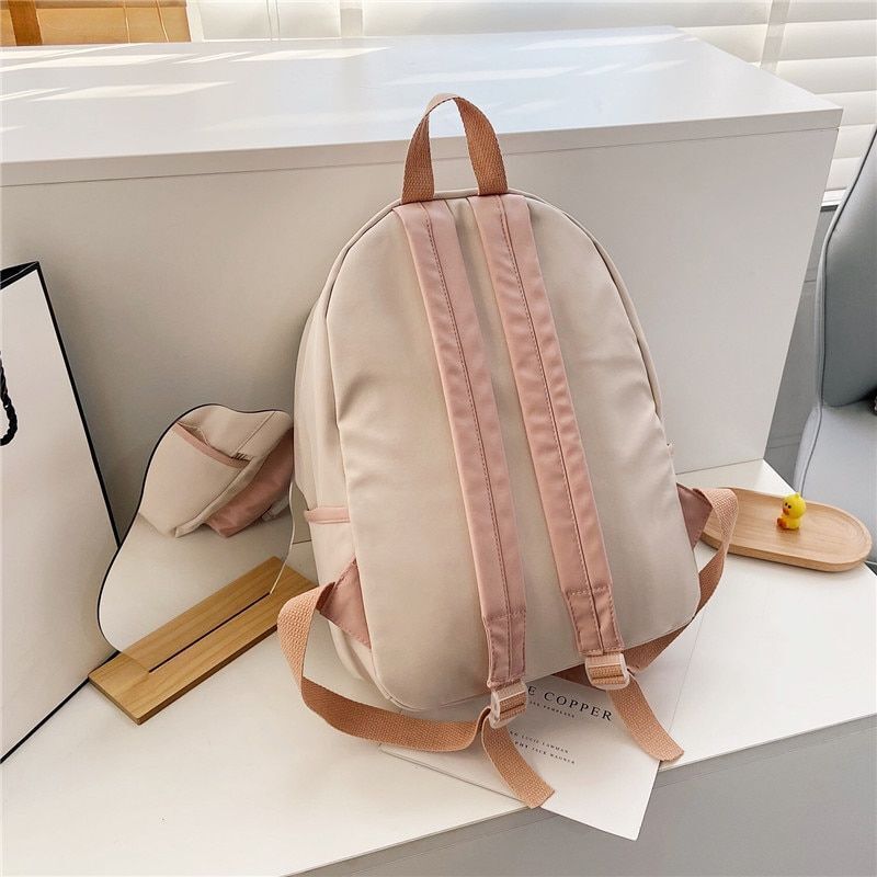 Backpack Women Cartoon Bag Summer Small Canvas Shoulder Bag Traveling Rucksack
