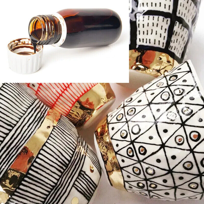 Pottery Pigment Ceramic Painted Gold Water Ceramic Coloring Stroke Edge Gold