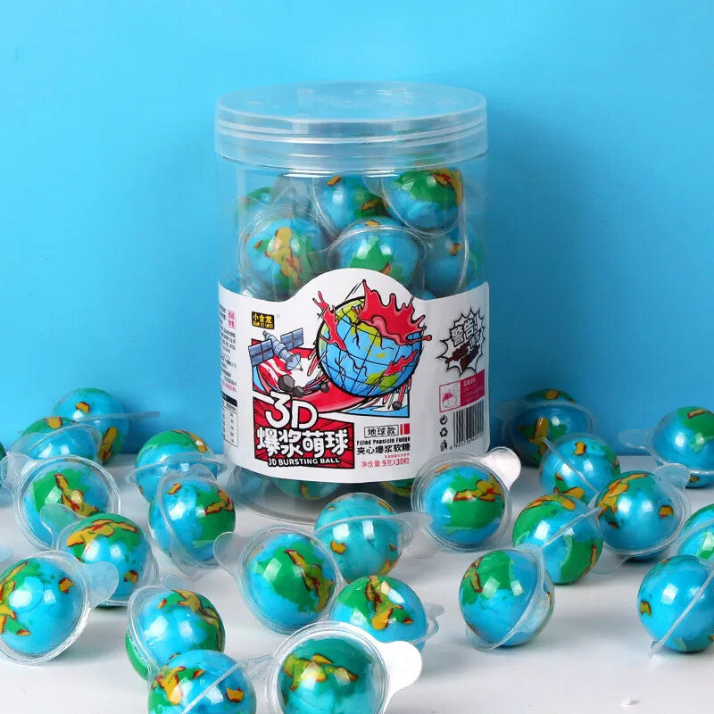 Spherical Gum Eyeball Gummy Candy 30pcs Fruit Flavored 3D Gummy Ball Candy