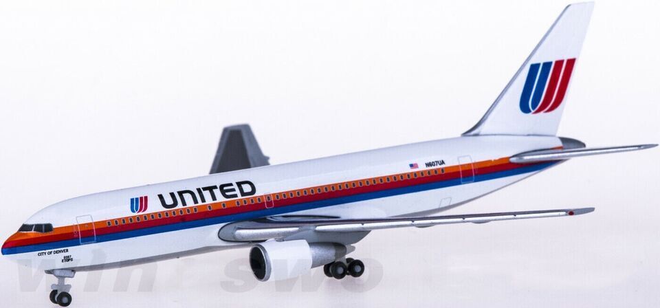 1:500 Herpa UNITED BOEING 767-300 Passenger Airplane Diecast Aircraft Model