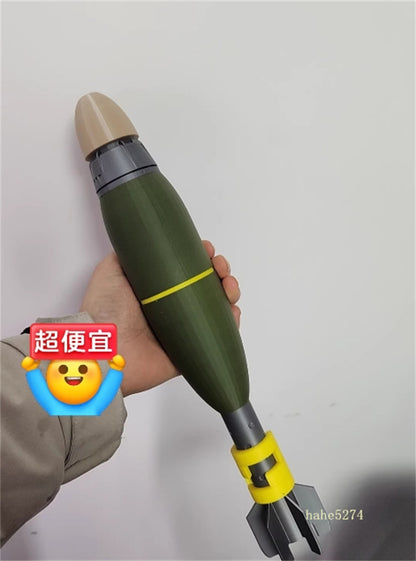 1: 1 scale US M720 Mortar Projectile Model 3D Printed Plastic Model Ornament