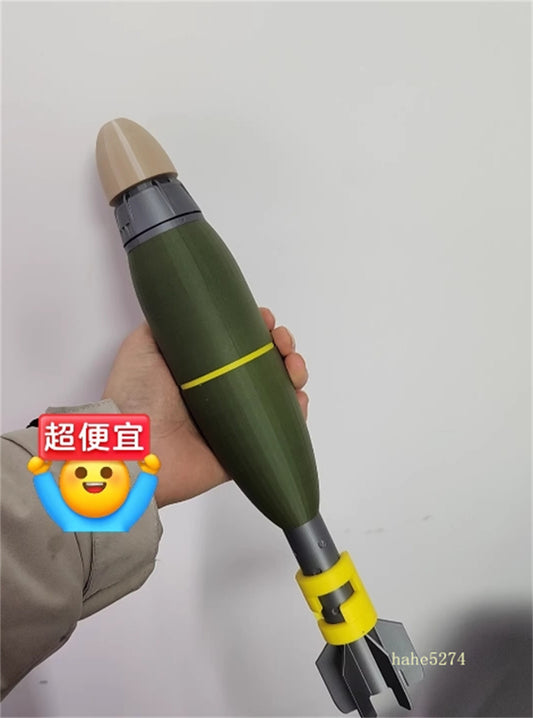 1: 1 scale US M720 Mortar Projectile Model 3D Printed Plastic Model Ornament